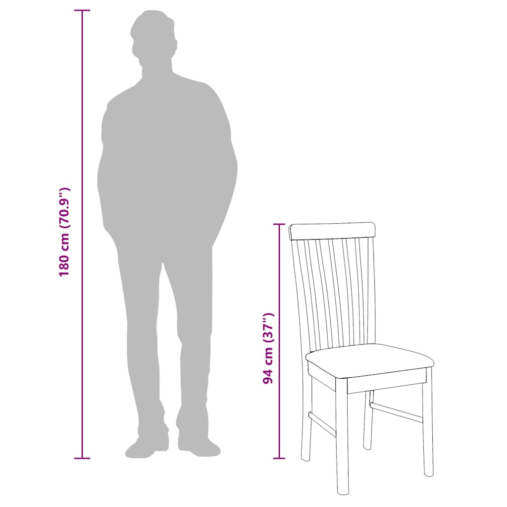 Sedie Da Pranzo Con Cuscini 2 Pz Bianco Legno Massello Di Hevea