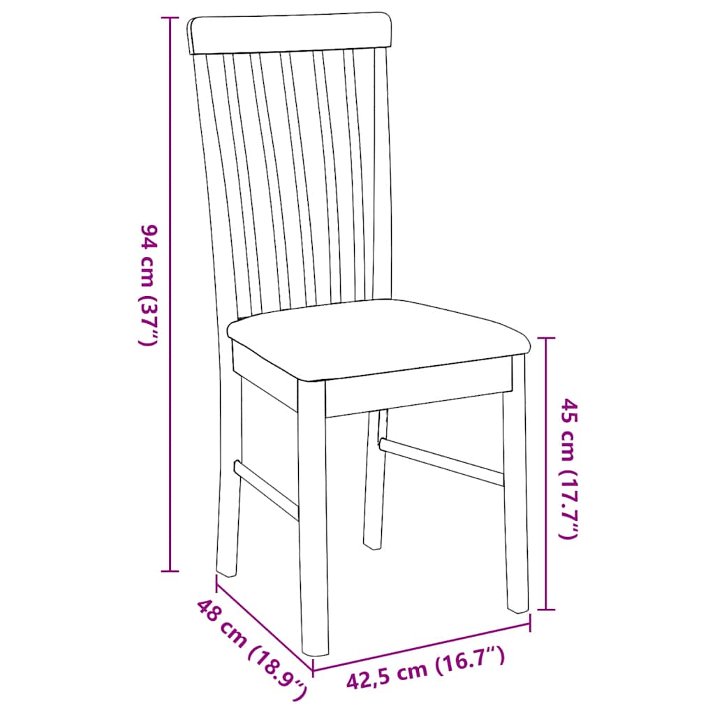 Sedie Da Pranzo Con Cuscini 2 Pz Bianco Legno Massello Di Hevea