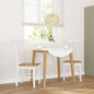 Sedie Da Pranzo Con Cuscini 2 Pz Bianco Legno Massello Di Hevea