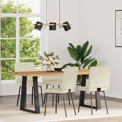 Sedie Da Pranzo 4 Pz Crema In Similpelle