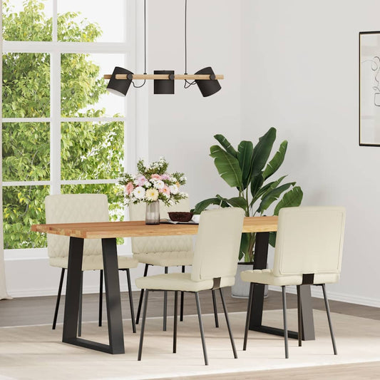 Sedie Da Pranzo 4 Pz Crema In Similpelle