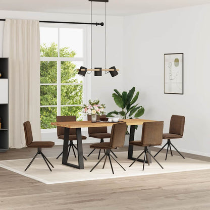 Sedie Da Pranzo 6 Pz In Similpelle Scamosciata