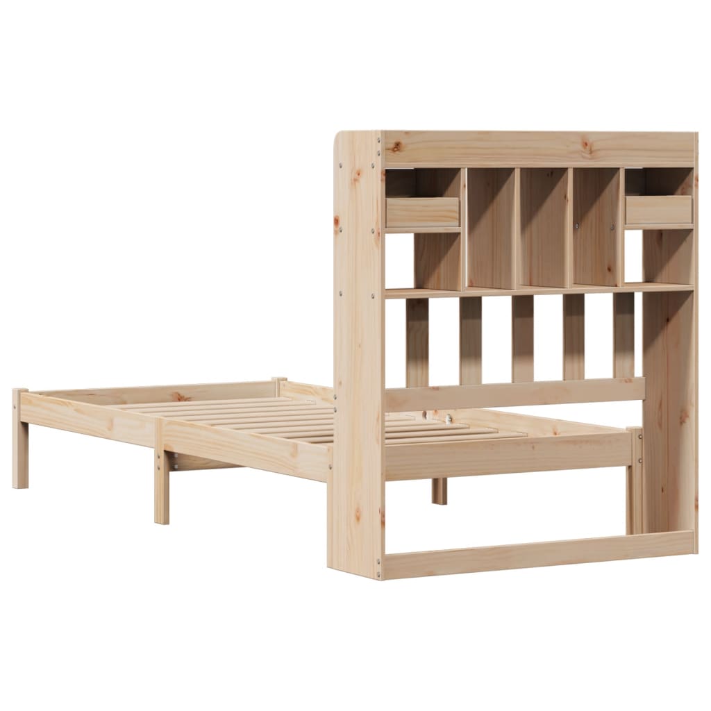 Giroletto Con Libreria Senza Materasso In Legno Pino