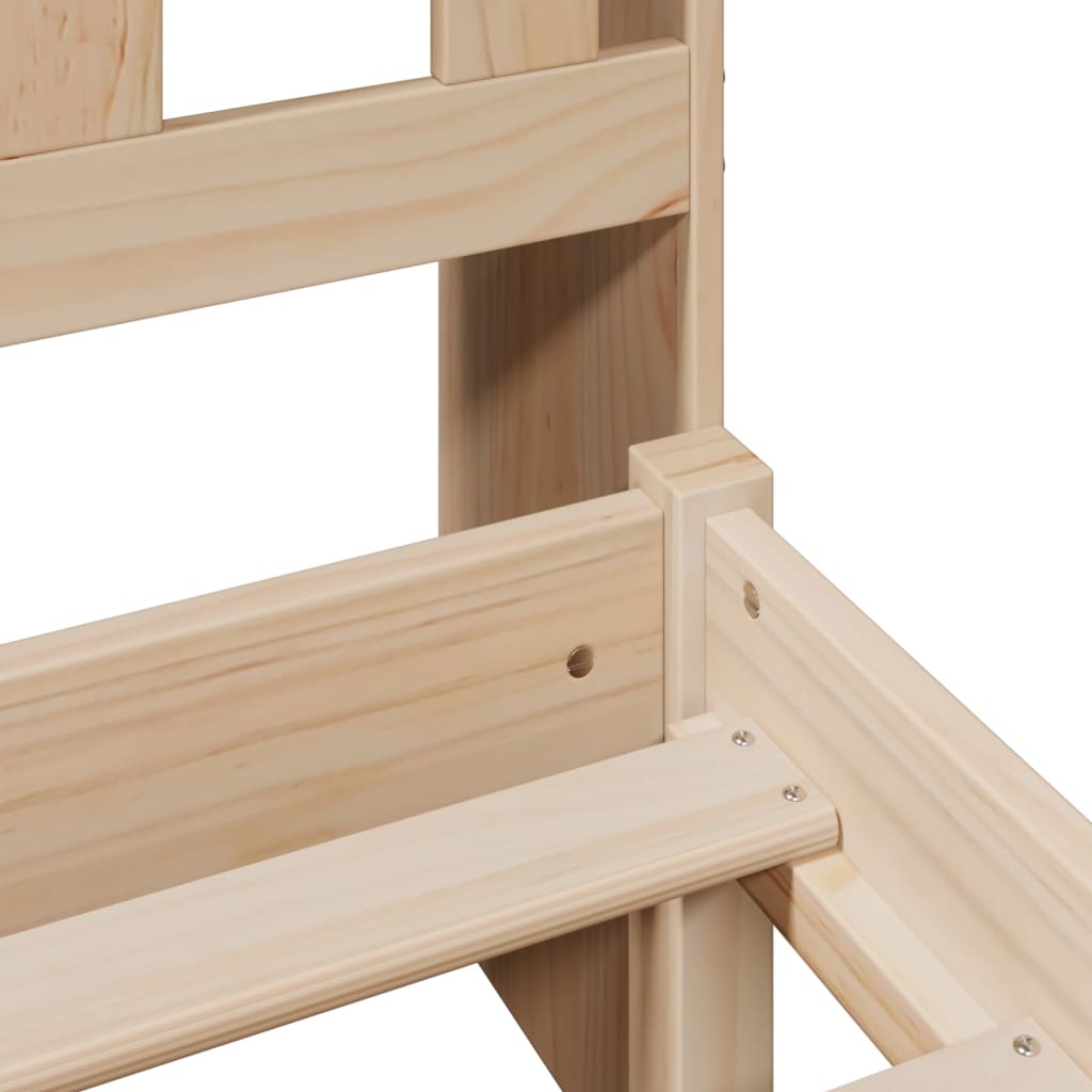 Giroletto Con Libreria Senza Materasso In Legno Pino