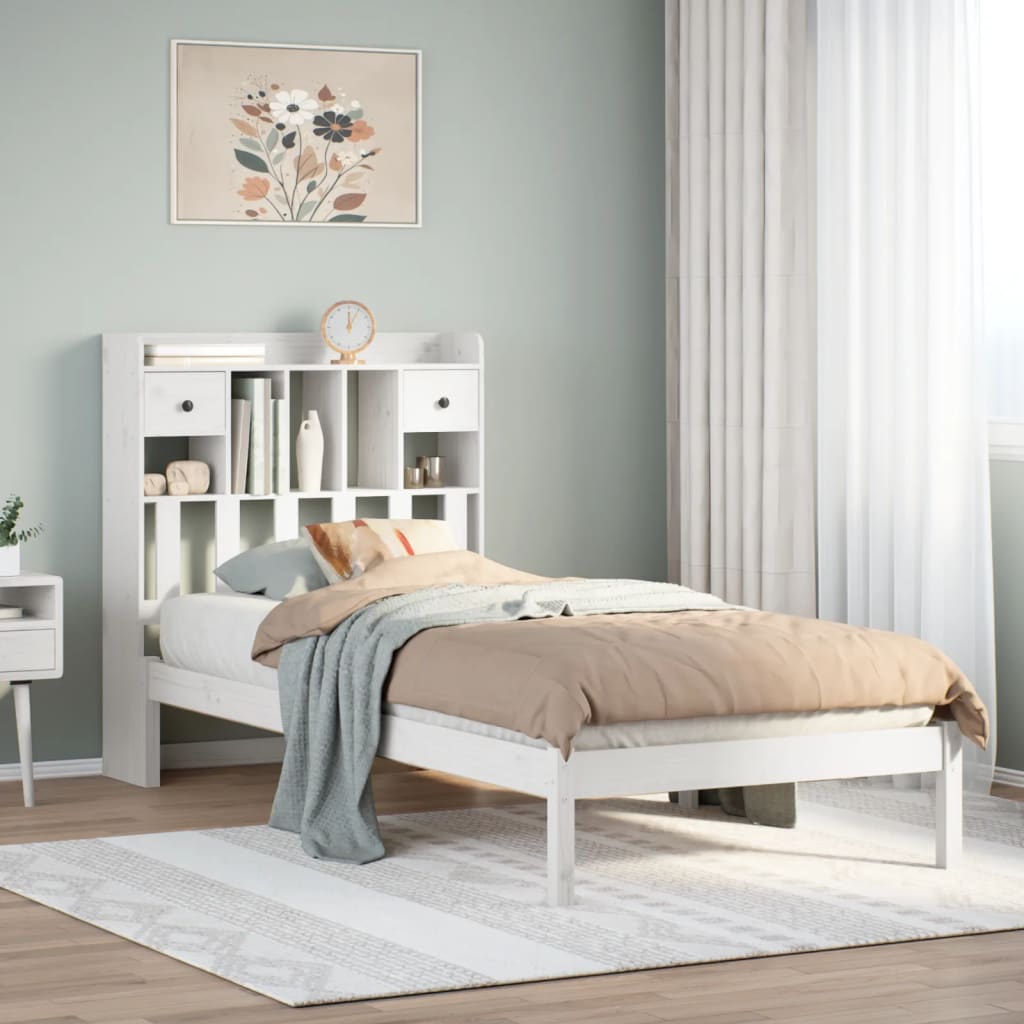 Giroletto Con Libreria Senza Materasso In Legno Pino
