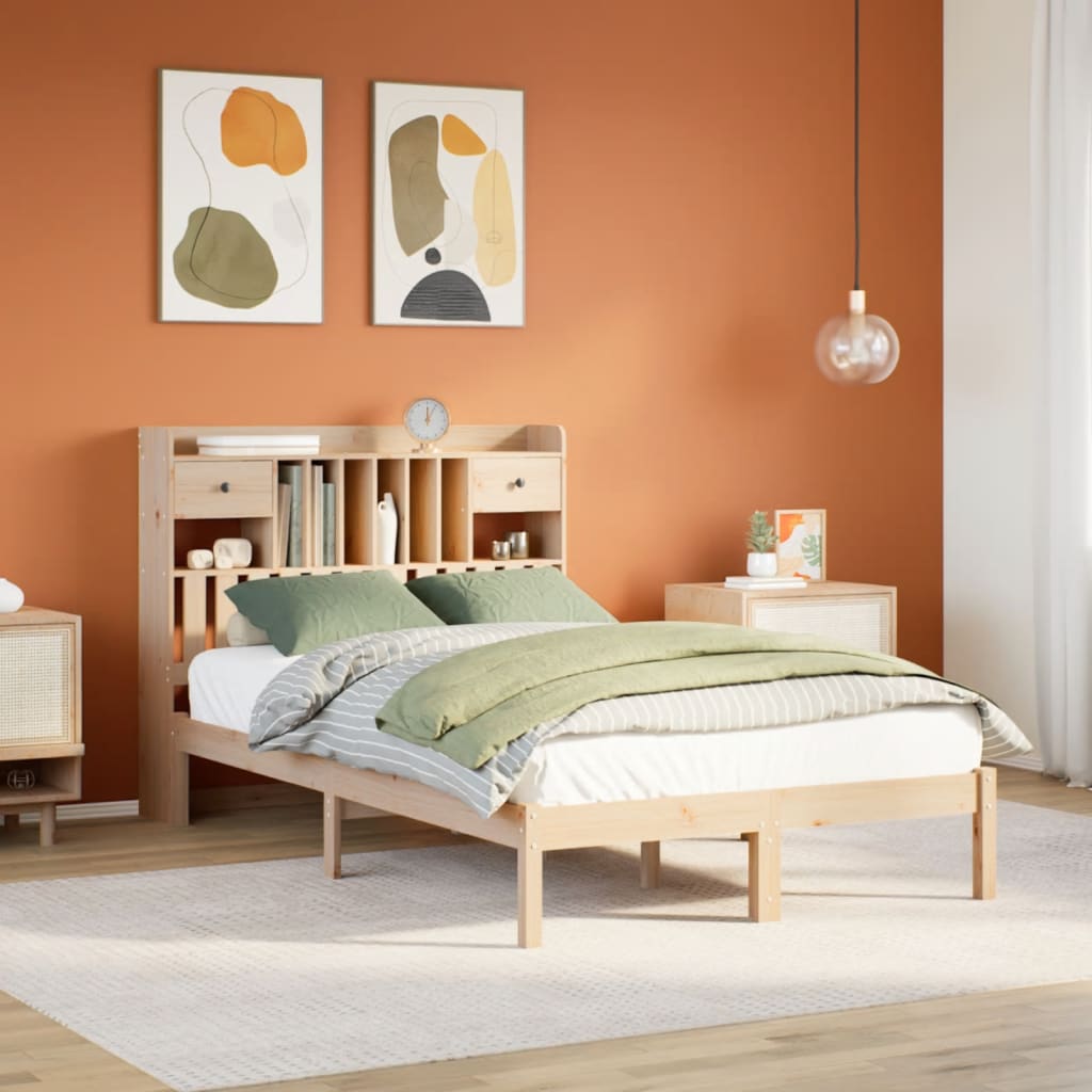 Giroletto Con Libreria Senza Materasso In Legno Pino