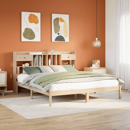 Giroletto Con Libreria Senza Materasso In Legno Pino