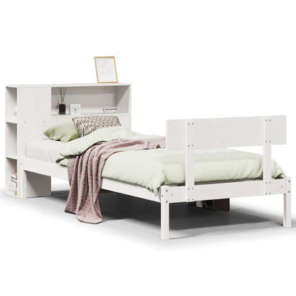 Letto Con Libreria Senza Materasso In Legno Pino