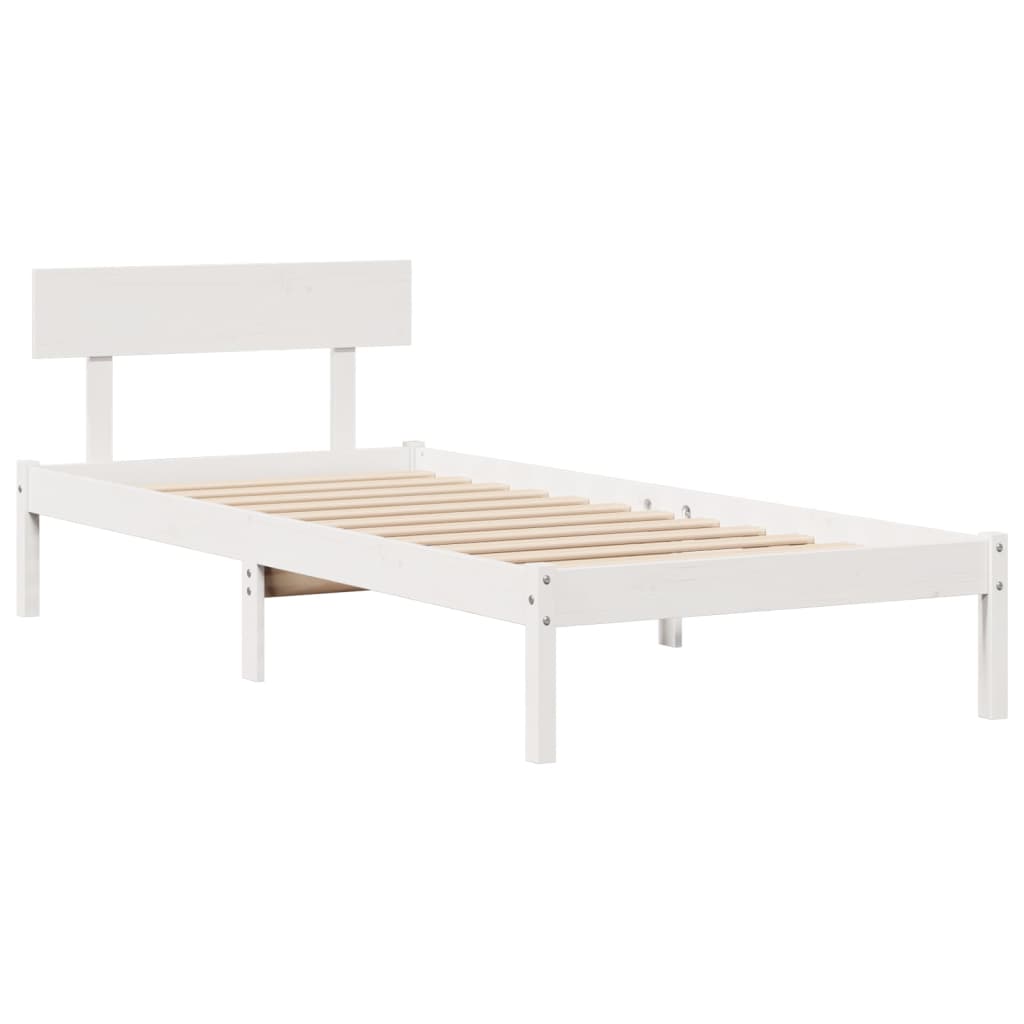 Letto Con Libreria Senza Materasso In Legno Pino