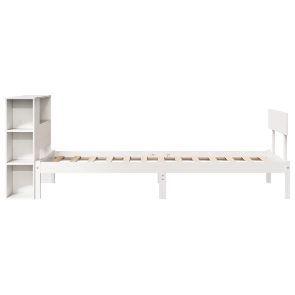 Letto Con Libreria Senza Materasso In Legno Pino
