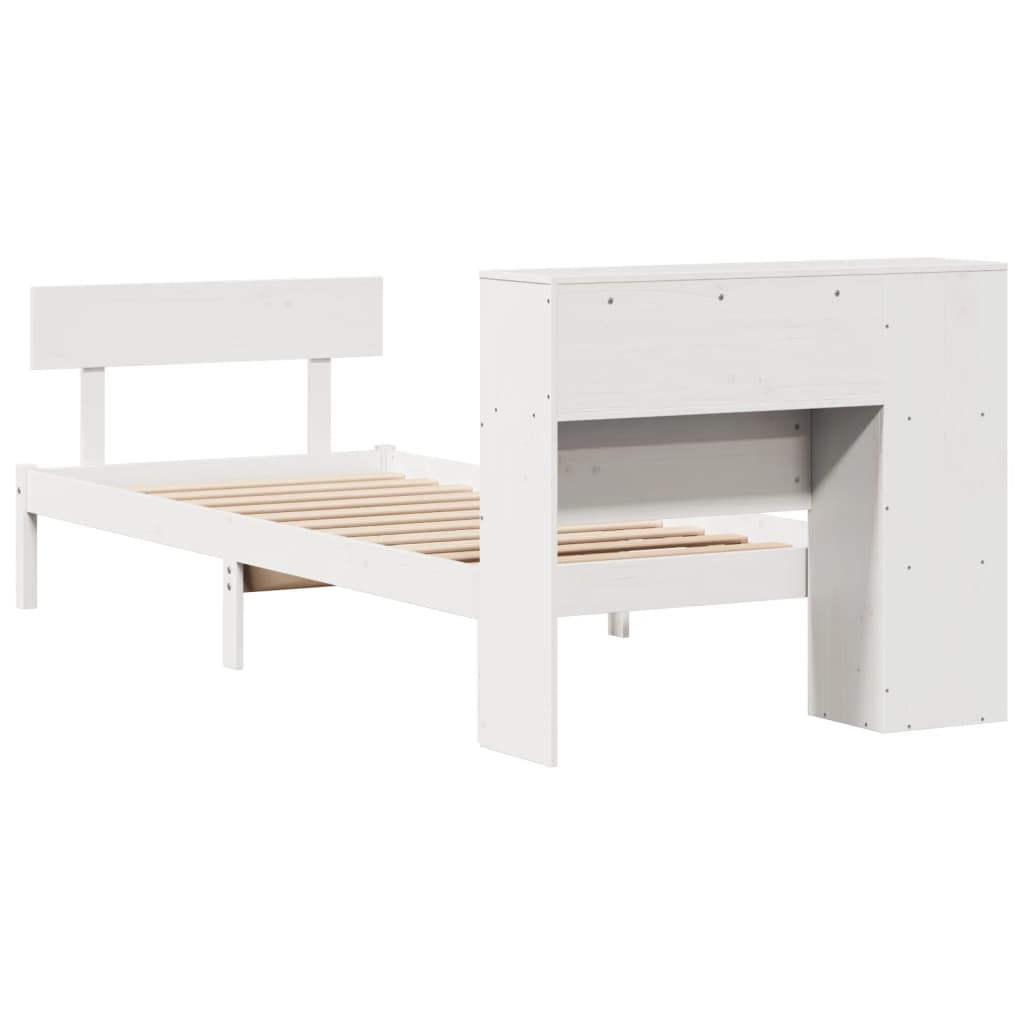 Letto Con Libreria Senza Materasso In Legno Pino