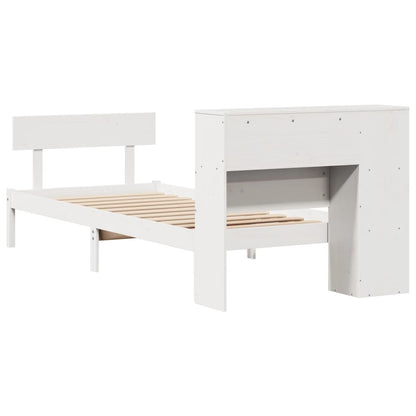 Letto Con Libreria Senza Materasso In Legno Pino