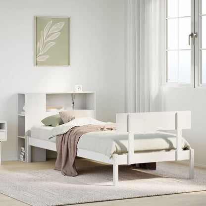 Letto Con Libreria Senza Materasso In Legno Pino