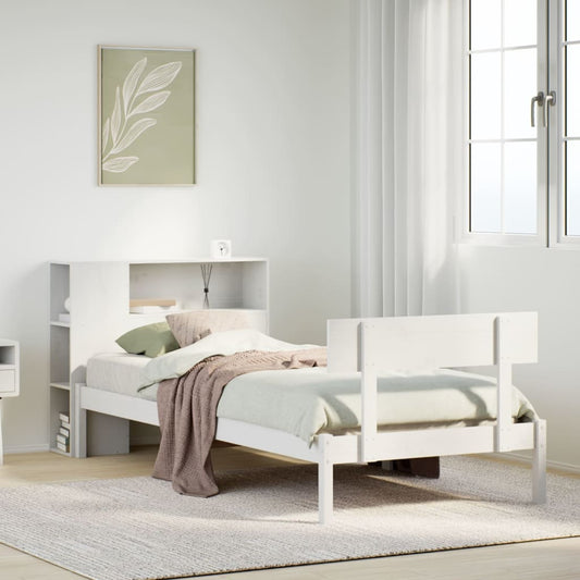 Letto Con Libreria Senza Materasso In Legno Pino
