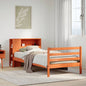 Letto Libreria Senza Materasso Marrone Cera 100X200 Cm Legno