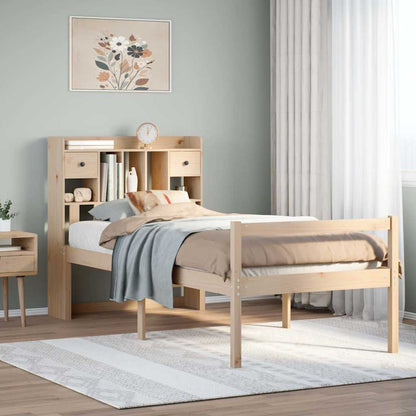 Letto Libreria Senza Materasso Legno Di Pino