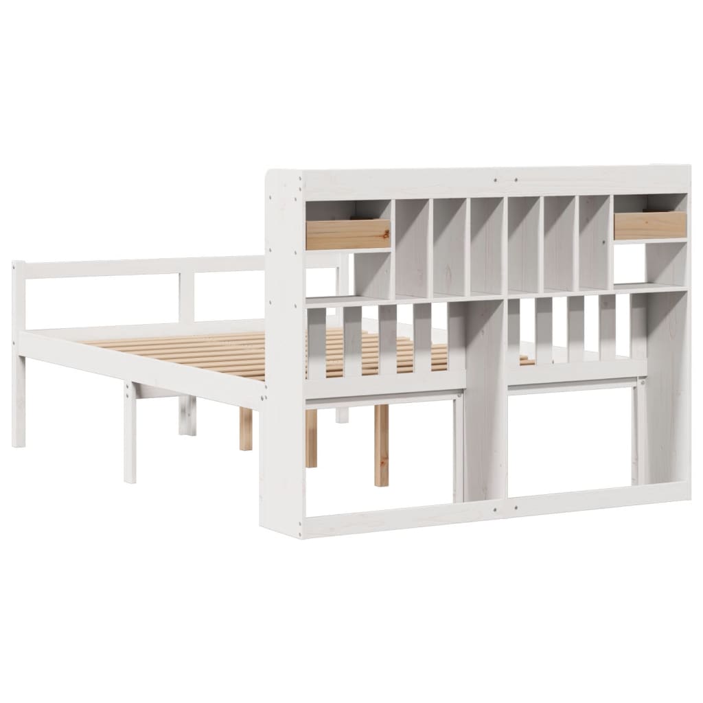 Letto Libreria Senza Materasso Legno Di Pino