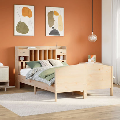 Letto Libreria Senza Materasso Legno Massello Pino