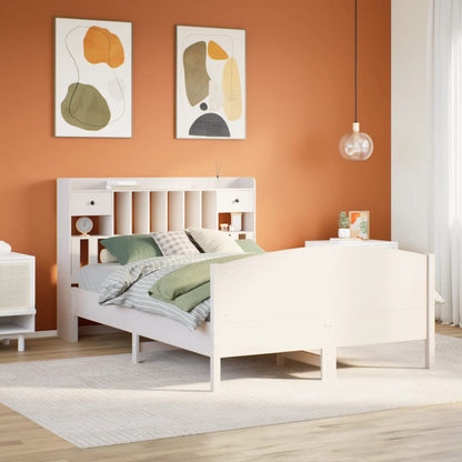 Letto Libreria Senza Materasso Legno Massello Pino
