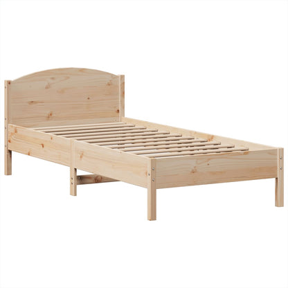 Letto Libreria Senza Materasso Legno Massello Pino