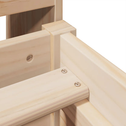 Letto Libreria Senza Materasso Legno Massello Pino