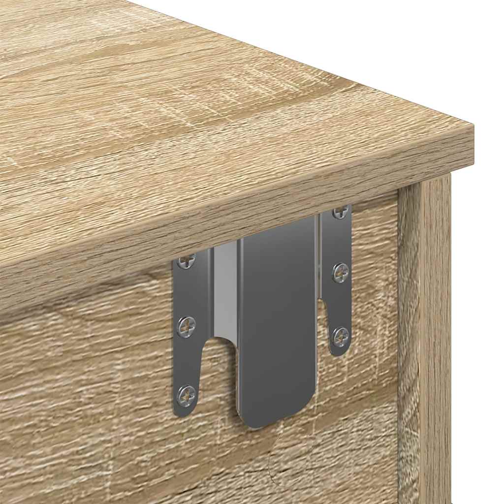 Scaffale A Parete Con Cassetti Sonoma 100X37,5X19 Cm Truciolato Rovere Sonoma