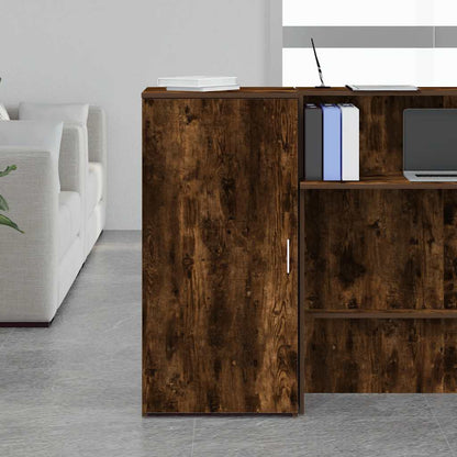 Mobile Portaoggetti 50X45X103,5 Cm In Truciolato Rovere Fumo