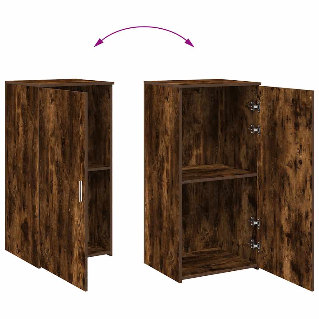 Mobile Portaoggetti 50X45X103,5 Cm In Truciolato Rovere Fumo