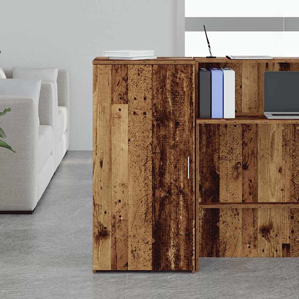 Mobile Portaoggetti 50X45X103,5 Cm In Truciolato Legno Antico