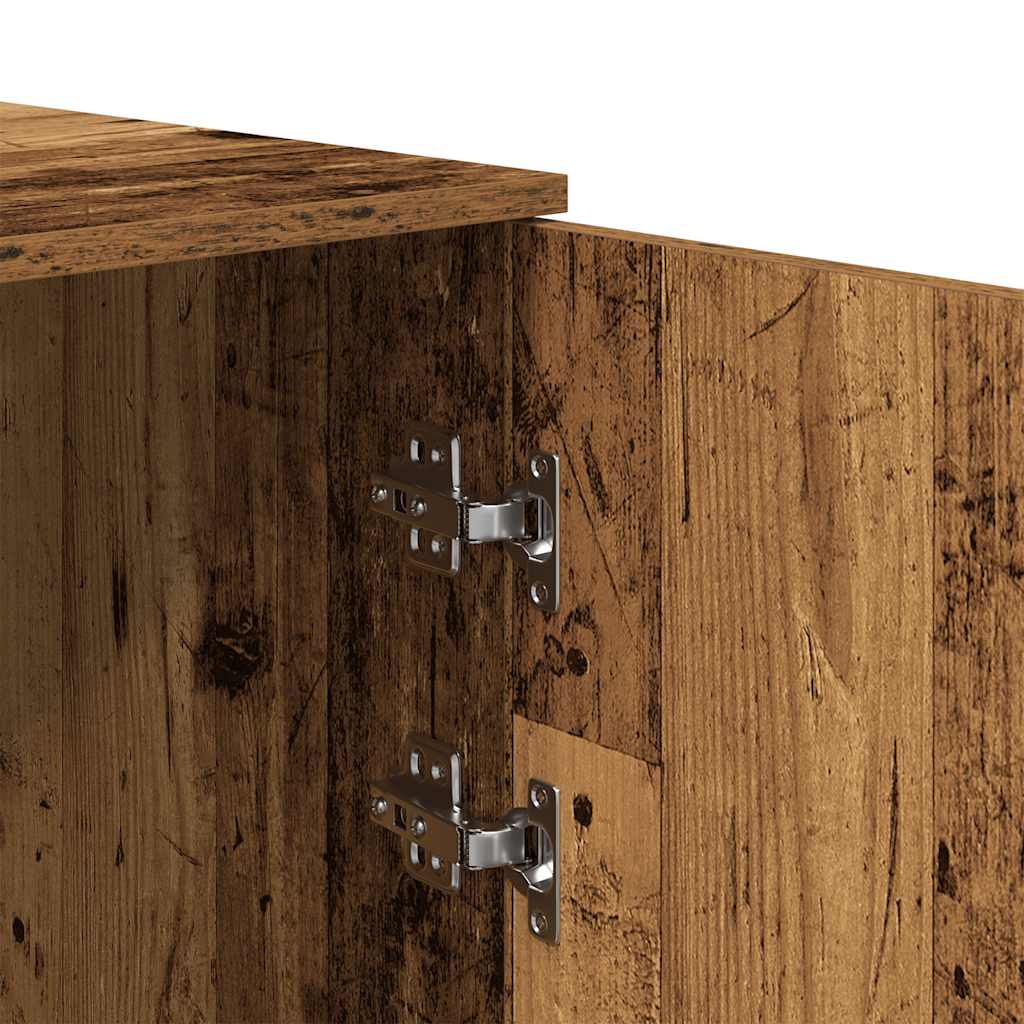 Mobile Portaoggetti 50X45X103,5 Cm In Truciolato Legno Antico