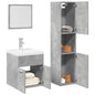 Set Mobili Da Bagno 3 Pz In Legno Multistrato Grigio Cemento