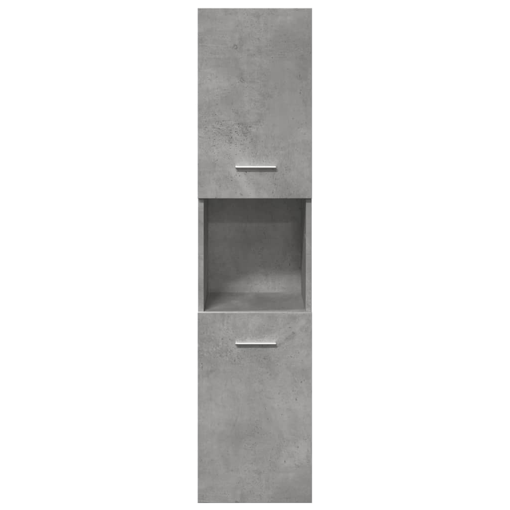 Set Mobili Da Bagno 3 Pz In Legno Multistrato Grigio Cemento