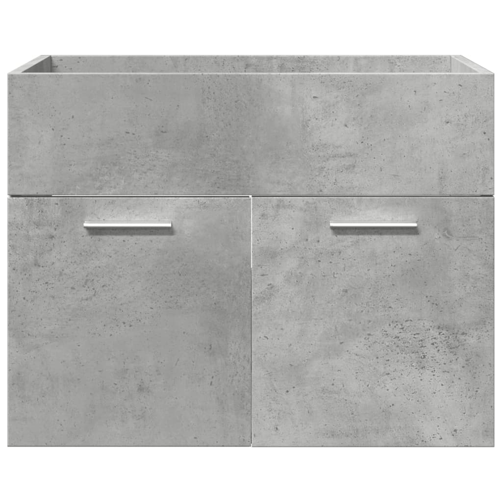 Set Mobili Da Bagno 3 Pz In Legno Multistrato Grigio Cemento