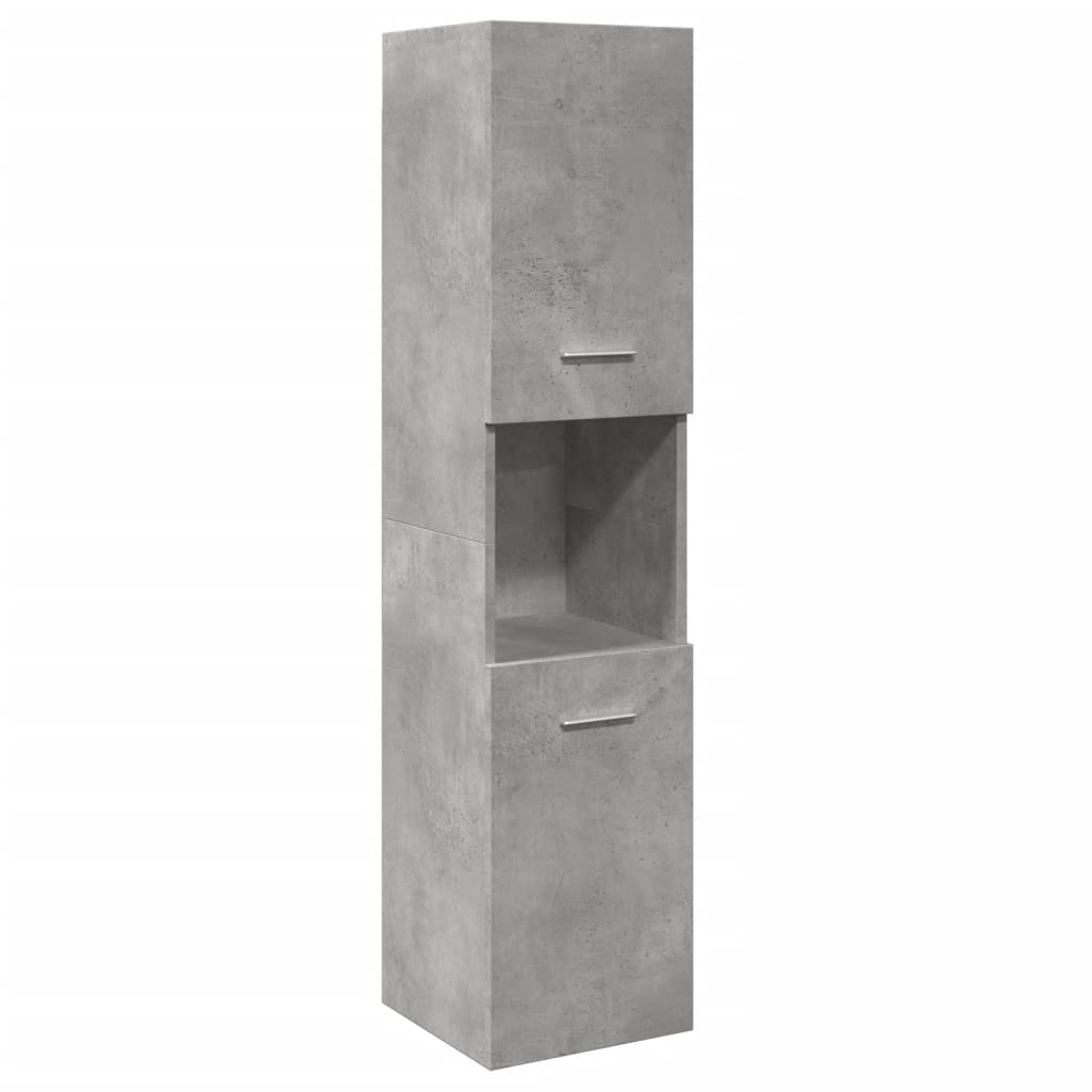 Set Mobili Da Bagno 4 Pz In Legno Multistrato Grigio Cemento