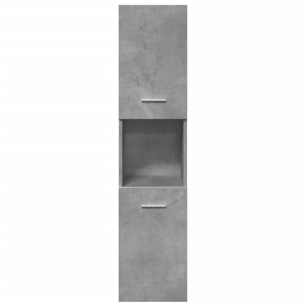 Set Mobili Da Bagno 4 Pz In Legno Multistrato Grigio Cemento
