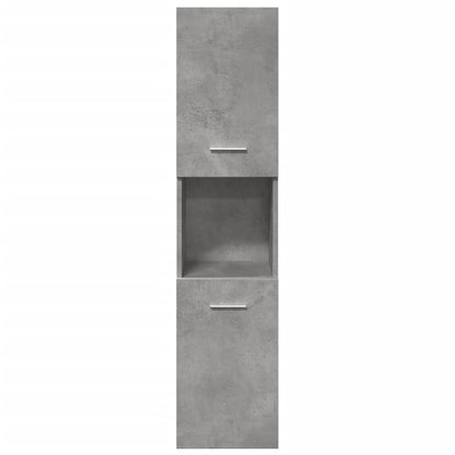 Set Mobili Da Bagno 4 Pz In Legno Multistrato Grigio Cemento