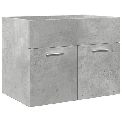 Set Mobili Da Bagno 4 Pz In Legno Multistrato Grigio Cemento