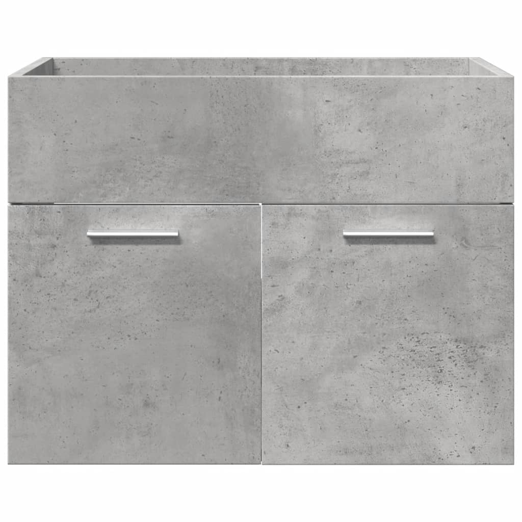 Set Mobili Da Bagno 4 Pz In Legno Multistrato Grigio Cemento