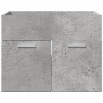 Set Mobili Da Bagno 4 Pz In Legno Multistrato Grigio Cemento