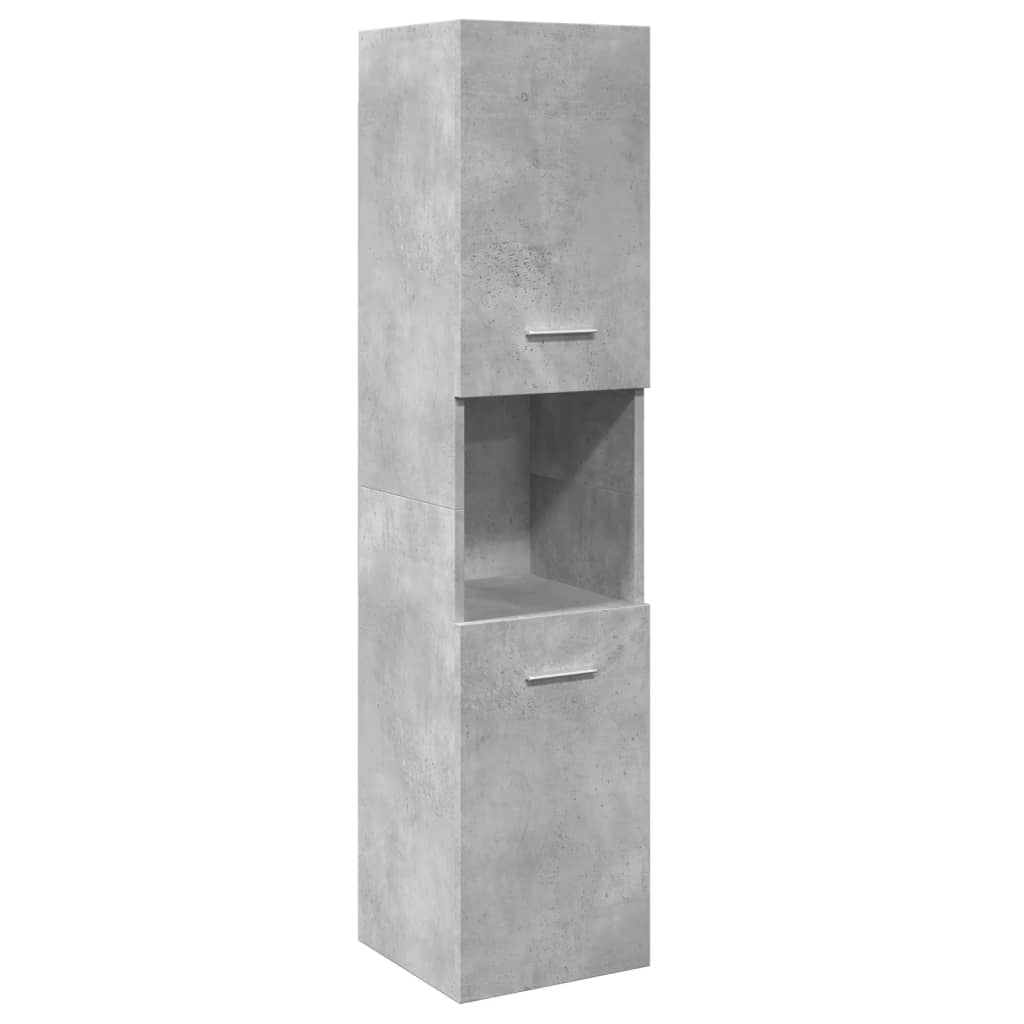 Set Mobili Da Bagno 5 Pz In Legno Multistrato Grigio Cemento