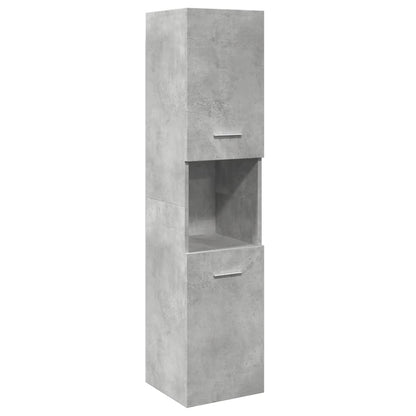Set Mobili Da Bagno 5 Pz In Legno Multistrato Grigio Cemento