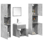 Set Mobili Da Bagno 5 Pz In Legno Multistrato Grigio Cemento
