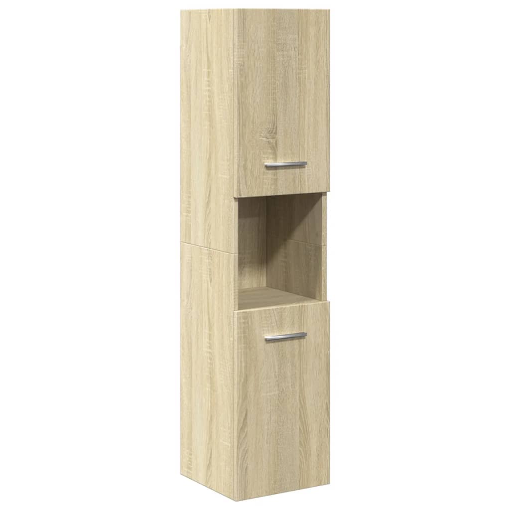 Set Mobili Da Bagno 3 Pz In Legno Multistrato Rovere Sonoma