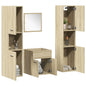 Set Mobili Da Bagno 4 Pz In Legno Multistrato Rovere Sonoma