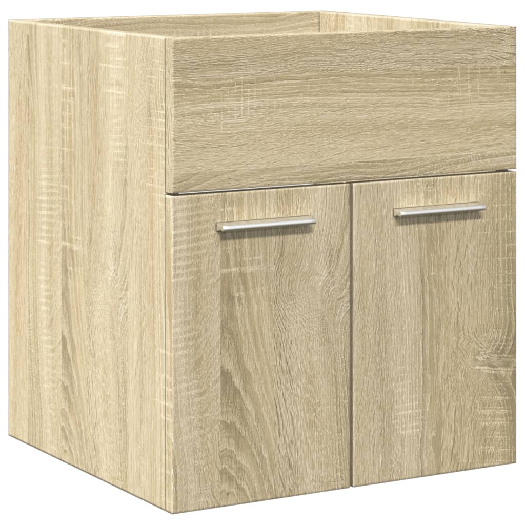 Set Mobili Da Bagno 4 Pz In Legno Multistrato Rovere Sonoma