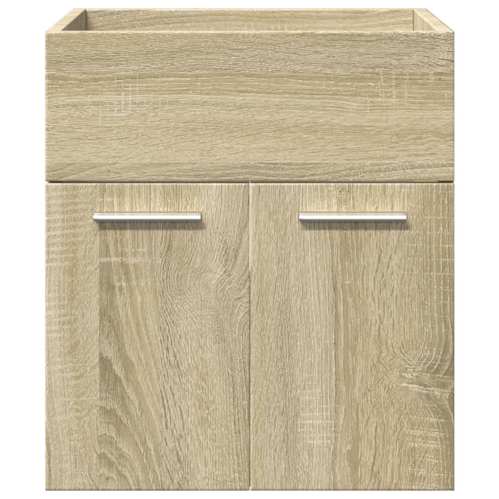 Set Mobili Da Bagno 4 Pz In Legno Multistrato Rovere Sonoma