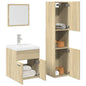 Set Mobili Da Bagno 4 Pz In Legno Multistrato Rovere Sonoma
