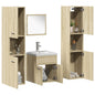 Set Mobili Da Bagno 5 Pz In Legno Multistrato Rovere Sonoma
