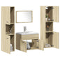 Set Mobili Da Bagno 5 Pz In Legno Multistrato Rovere Sonoma