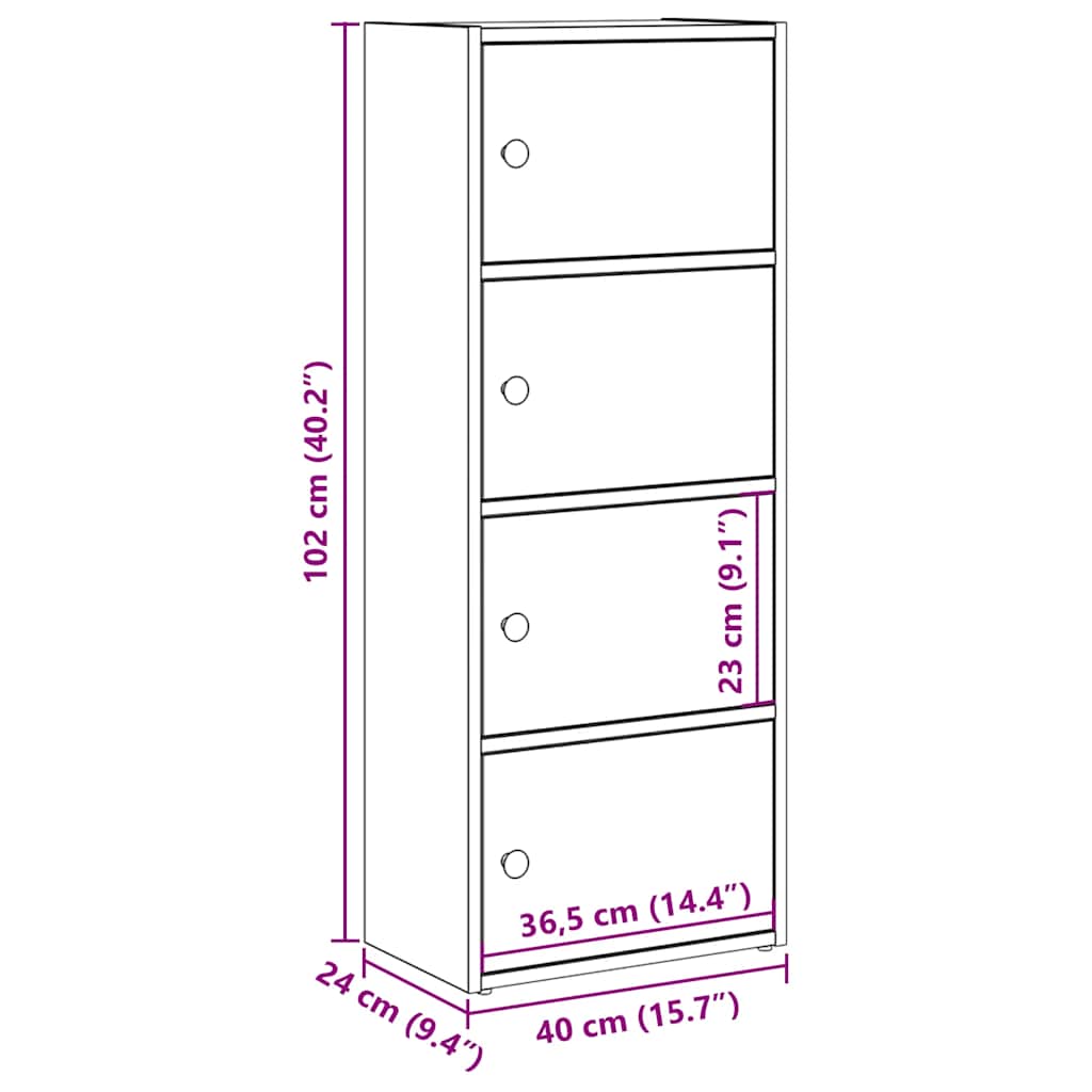 Libreria 40X24X In Legno Multistrato